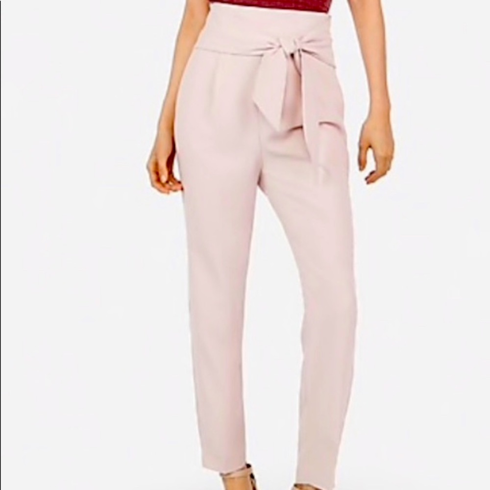 Express petite ankle super high rise pants